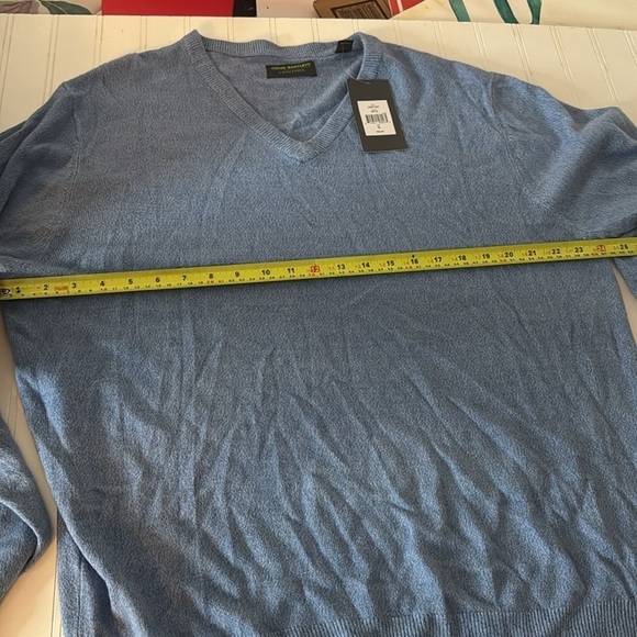 John Bartlet Blue V-Neck Sweater Size XL - Picture 7 of 7